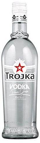 Trojka Vodka Pure Grain, reiner Premium-Vodka aus Weizen 40% vol., Made in Switzerland, perfekt zum Mixen geeignet, (1 x 0.7 l)