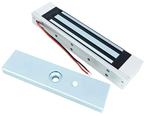 AMAO Serrure électrique magnétique 180 kg 350Lbs Electro Aimant 12V, Serrure électromagnétique pour système de contrôle d'accès, Verrouillage de Porte magnétique NC Fail-Safe Mode