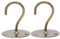 DOITOOL 2PCS Bronze Stainless Steel Ceiling Hooks Plate, Heavy Duty Round Base Screw Top Mount Overhead Wall Hook for Hanging Light Ceiling Fan Plant Basket Tool and Mosquito Net etc.