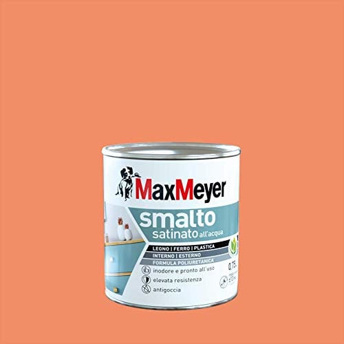 Maxmeyer Smalto All'Acqua Poliuretanico Satinato Arancio Ace 0,75 L