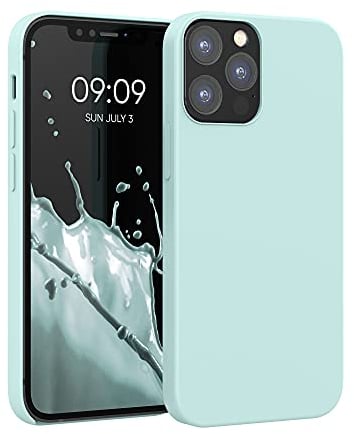 kwmobile Case Compatible with Apple iPhone 12 / iPhone 12 Pro Case - TPU Silicone Phone Cover with Soft Finish - Cool Mint