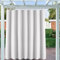 Clothink Outdoor Vorhang Wetterfest Klettverschluss, Outdoorvorhänge Wasserdicht Outdoor Gardinen Sonnenschutz Sichtschutz für Balkon Pergola Terrasse Veranda (255x245cm, 1 Stück, Grau-Weiß)