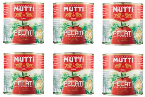6x Mutti Professional Pelati Mediterranei Mediterrane Geschälte Tomaten 2,5Kg