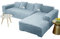 JHLD Sofabezug L Form, Stretch Sofabezug Samt L-förmiger Sofabezug Weiche Anti-rutsch Sofa Überwürfe Für Ecksofa-Hellblau-2 Sitzer+4 Sitzer