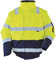 Vizwell Warnschutz Pilotenjacke 2 in 1 Arbeitsjacke Warnjacke Warnschutzjacke mit Schulterreflektorstreifen (M, leuchtgelb-marine)
