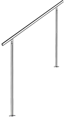 Tubiaz Edelstahl Handlauf Treppengeländer Geländer für Treppen Brüstung Balkon 100CM mit ohne Querstreben Ø 42mm für innen & außen