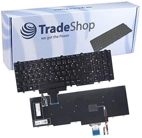 Trade-Shop Original Laptop Notebook Tastatur Keyboard Deutsch QWERTZ mit Trackpoint passend für Dell Precision 3510 M3510 7510 M7510 7710 M7710