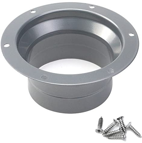 Crapyt Rohrverbinder, Flansch, Metall, Lüfterkanal, Belüftung, 1 Stück, schwarz, 75 mm, Heizung, Kühlung mit Schrauben für Rohrrohr, Kühlabdeckung, Badezimmer, Küche, Ventilator, Hydrokultur