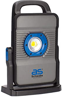 as – Schwabe ACCULINE MULTI LED Strahler 20 W, 2600 Lumen - mit Adapter für Akkus verschiedener Hersteller (14,4V/18V) - robuster Baustrahler - Powerbank-Funktion - 4 Leuchtstufen - USB-Ausgang, 46450
