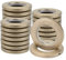 Kinsinder 32 Stück Vorhang Ösenringe, Gardinen Ösenringe Vorhangringe Stoffösen Innendurchmesser 40 mm DIY Ringe für Fenstervorhang Duschvorhang Türvorhang(Helles Curry mattiert)