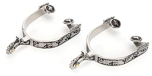 Speroni da Cavallo, 1 Paio di Speroni da Cowboy Western in Acciaio Inossidabile Speroni da Ingranaggio Squisiti Accessori per Equipaggiamento Equestre Speroni da Stivale da Cavallo Decorazione con Ing