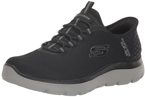 Skechers Summits High Range, Zapatillas Hombre, Carbón Negro, 44 EU Ancho