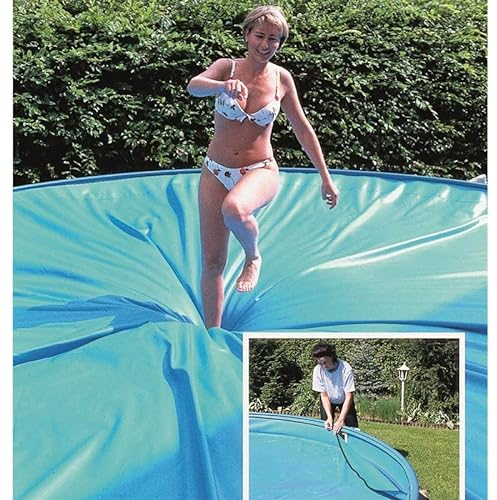 Pool Sicherheitsabdeckung 360 x 623 cm ovalform mit Keilbiese Abdeckplane Abdeckung Reißverschluss Handlauf Standardhandlauf Stahlwand Schwimmbecken