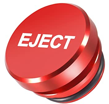 CGEAMDY Zigarettenanzünder Abdeckkappe, Auto-Zigarettenanzünder-Abdeckung, Wasserdichte Staubdicht Dekorative Abdeckung für Zigarettenanzünder Stecker(Rot-Eject)