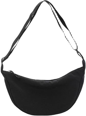 SKHAOVS Borsa a Tracolla a Mezzaluna da Donna, Borsa a Tracolla in Nylon, Hobo Casual Crossbody Bag, Borsa per Il Tempo Libero Alla Moda, con Tracolla Regolabile, per Shopping Viaggio