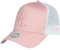 New Era Trucker - Berretto da donna in raso New York Yankees, rosa, Colore: rosa., Taglia unica