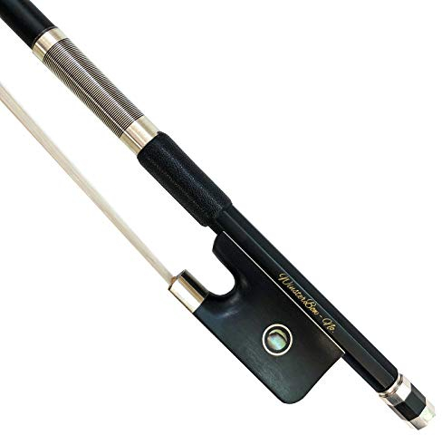 WinsterBow Kohlefaser-Cellobogen ungebleichtes weißes Pferdehaar Art Nr. VC108 (weißes Haar)