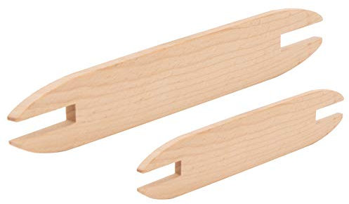 Hapivida 2 Stück Holz Webschiffchen, Buchenholz Weben Shuttle Webschiffchen Webstäbe Webschiffchen Zubehör für DIY Pullover, Schals, Wandteppich Webstuhl Werkzeug