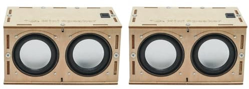 Bakemoro Kit de 2 altavoces Bluetooth para bricolaje, amplificador de sonido electrónico, construye tu propio altavoz Bluetooth portátil con caja de madera