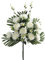 Mokylor Fiori Artificiali per Cimitero per Tomba, Bouquet di Crisantemi Artificiali Fiori Commemorativi per Tombe Fiori Finti per Tombe Sacrificali per la Decorazione di Lapidi di Cimiteri(bianco)