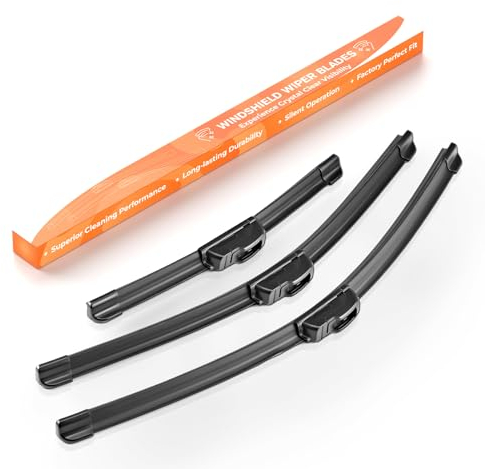 GEARMONSTER Scheibenwischer Wischerblätter Vorne + Hinten Satz Autoscheibenwischer Heckscheibenwischer Wischerblätter-Set für VW LUPO 1998-2003 (3er Set: 525mm/475mm/300mm)