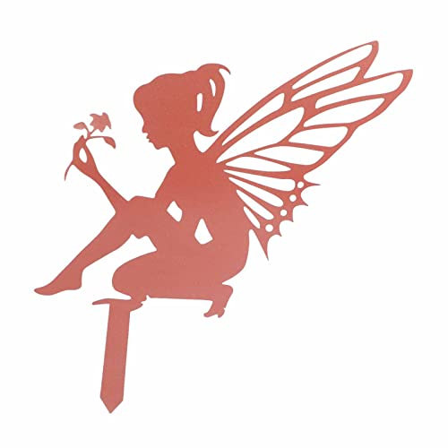 Ejoyous Garten Blumenpfähle Eisen Fee Gartenstecker, Bunte Blumenstecker Dekorative Gartenpfähle Künstlerische Garten Dekoration (B)