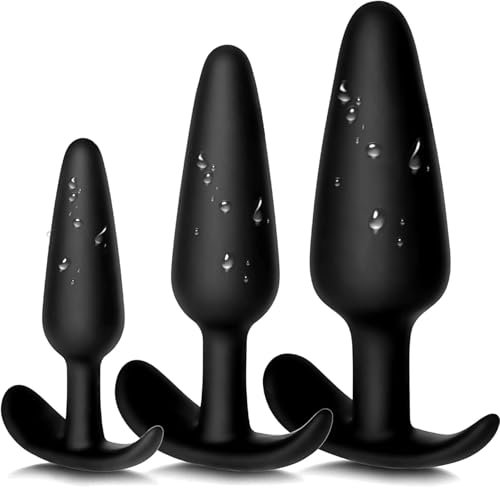 3 Plug Anales Silicona,Juguetes Anales Plugs,Pura Placer en 3 Tamaños para Mujeres, Parejas, Hombres