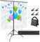 Hintergrund Ständer Hintergrundsystem Fotohintergrund Kit, Huzofexo mit Clips, Sandsack, Handtasche, Stabiles System Stand Kit für Party, Fotografie, Porträt, Fotostudio (2x2,6m)