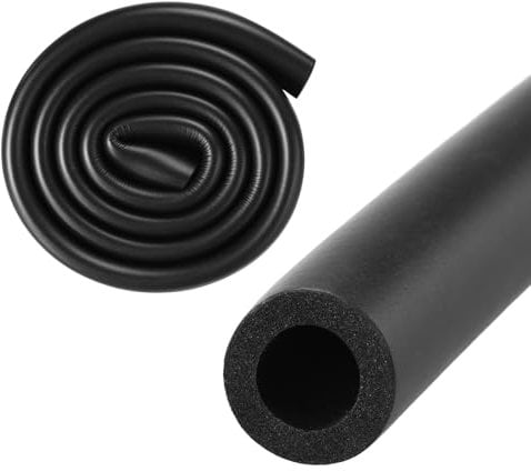M METERXITY Rohrisolierschaumrohr, 16mm 5/8 ID 26mm OD 1m Länge, weicher flexibler Schaumrohrisolierungsschlauch für Griffunterstützung/Gitarrenständer/Dachgepäckträger [Schwarz]