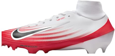 Nike Vapor Pro 1 Football Cleats (HM8850-104, White/Midnight Navy/Metallic Silver/Black), White-university Red, 5 UK