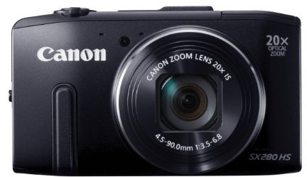 Canon PowerShot SX280 HS Compact Digital Camera - Black (12.1MP, 20x Optical Zoom) 3 inch LCD (Renewed)