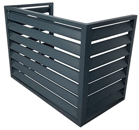 Rejilla de aire acondicionado para exteriores, sistema de reducción de ruido, protección gris