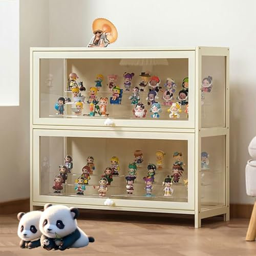 Moubhjd Grande Vitrine pour Collection en Bambou et Acrylique - Armoire de Présentation