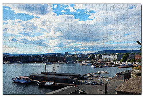 Norwegen Oslo Puzzle 1000 Teile Spiel Kunstwerk Reise Souvenir 38x26CM