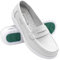 Zerimar Mocasines Mujer Piel con Antifaz | Zapatos Cómodos con Cámara de Aire y Tacón 3,5 cm | Color Blanco | Talla 40