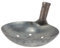 Toyvian Cuchara de heces goteando Pala Plana atrapar Largo Excavación gubia Interior cucharón de Metal Pala de estiércol Reutilizable Pala de Metal con Agujero Planchar