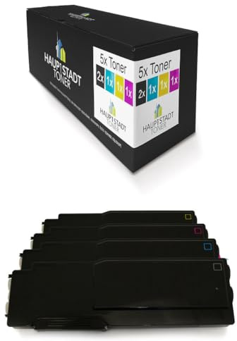 HAUPTSTADT TONER DarkSerie XXL Toner 5X kompatibel für Xerox Workcentre 6600 6605 ersetzt 106R02229-106R02232