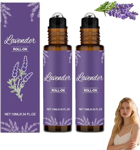Lavender Serum Oil Roll On, Natural Lavender Fragrance Serum for Soothing and Relaxing, Nourishing Skin, Warm Scent, Long-Lasting Fragrance, Easily to Carry, For All Skin Types (1pcs)