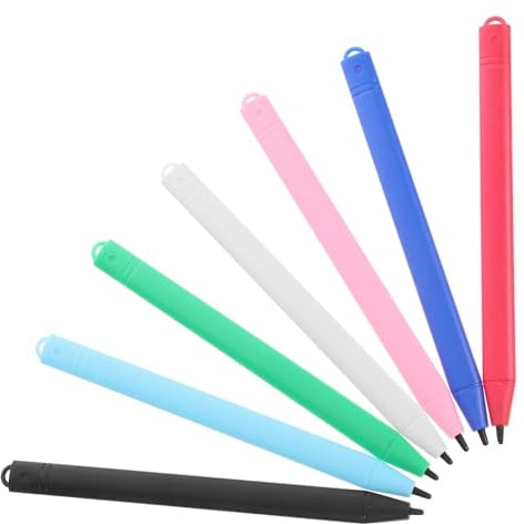 Didiseaon Stylet pour Tablette LCD Léger et Portable en Abs Caoutchouc Électroconducteur, Lot de 7 Pièces pour Écrans Tactiles et Tableau Blanc