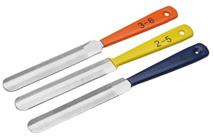 ZYIHNIRB 3 Piezas Lima Cejuela Guitarra Set Herramienta Luthier Corona Traste Acero Inoxidable Apto para Reparación Bajo Mandolina