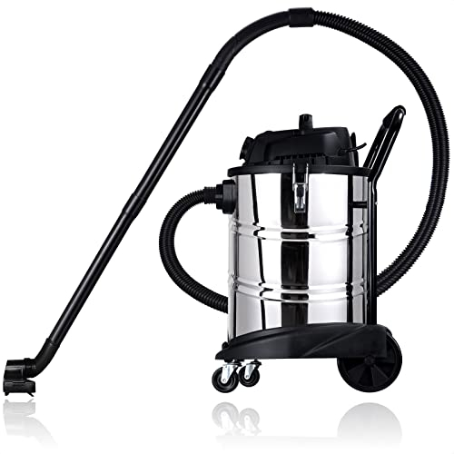 Werku WK402030, Aspirador Seco Húmedo, Calidad Profesional, Potencia 1400 W, Depósito 50 L, Sincronización Herramientas Eléctricas 2000 W, Filtro HEPA, Filtro Esponja