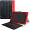 LiuShan per Amazon Fire HD 10 Custodia,Staccabile Tastiera QWERTY (Layout Inglese) Custodia per Amazon Fire HD 10 Android Tablet(5th /7th /9th Generation) 10.1 pollici Tablet,Rosso