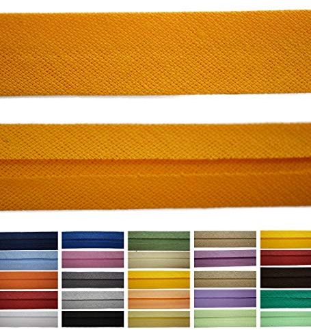 Roban Fashion Baumwoll Schrägband 40mm breit Textilband Blende in 24 Farben