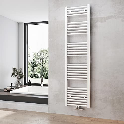 Heilmetz Badheizkörper Weiß Handtuchtrockner Heizung 1600 x 400 mm Bad Heizkörper Handtuchheizkörper Mittelanschluss Handtuchwärmer