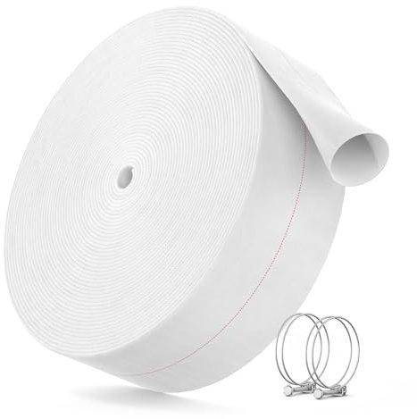 Industrie-Wasserschläuche, 5,1 cm x 0,9 m, leicht, erweiterbarer Polyester-Schlauch, flexibel, flach legbar, für den Außenbereich, Rasen, Park, Bewässerung, Schwimmbad, Pool Entladung mit Wasserpumpe