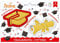 Decora 0255047 Set 2 Tagliapasta Laurea In Plastica, Il Kit Ideale per Creare Decorazioni in Pasta di Zucchero o di Gomma, Made in Italy, Design originale. Confezione da 2 pezzi.