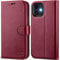 OCASE iPhone 12 Case, iPhone 12 Pro Case PU Leather iPhone 12/12 Pro 5G Wallet Flip Phone Cover with[TPU Inner Shell][RFID Blocking][Card Holder] Compatible For 6.1 Inch iPhone 12/12 Pro-Burgundy