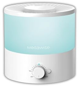 MEGAWISE - Humidificador, bruma fresca, ideales para dormitorios, cuartos de bebés, oficinas y plantas, difusor aceites esenciales, 1,5 l, salida ajustable, ultrasónico silencioso, 25 dB, hasta