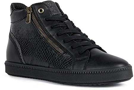 Geox D Blomiee B, Zapatillas Mujer, Negro Black Snake, 35 EU