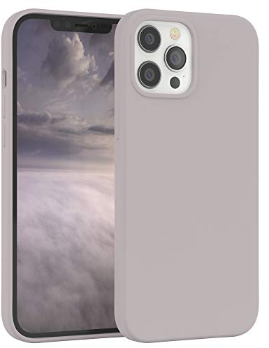 EAZY CASE Premium Silikon Handyhülle kompatibel mit iPhone 12 Pro Max Slimcover mit Kameraschutz und Innenfutter, Silikonhülle, Schutzhülle, Bumper, Handy Case, Hülle, Softcase, Nude Rosa